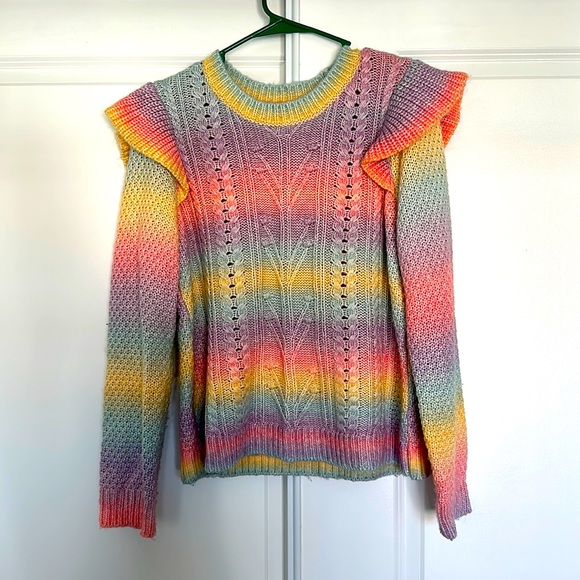 Rainbow Pastel Ombré LOFT Sweater - Picture 1 of 1